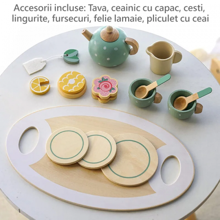 Set de Ceai din lemn Afternoon Tea, 15 piese, multicolor [3]