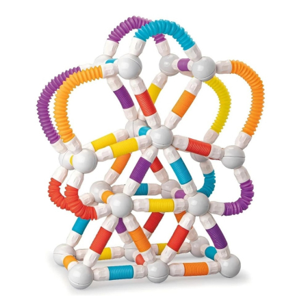 Set de constructie magnetic flexibil cu tuburi si bile, 86 piese, multicolor [0]