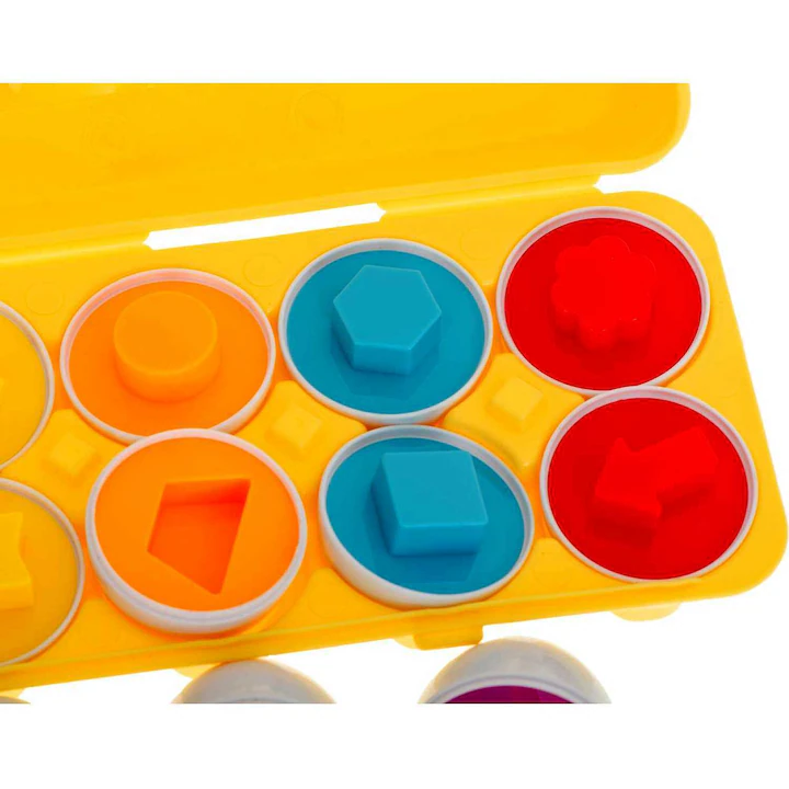 Joc educativ Matching eggs, Set 12 oua pentru invatarea formelor si culorilor [2]