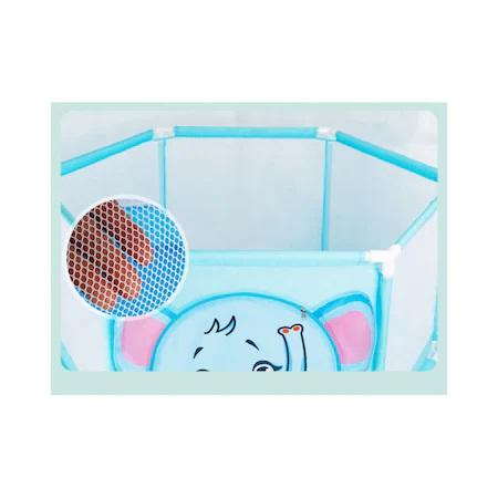 Tarc de joaca pentru bebelusi, 125x55 cm, Albastru [2]