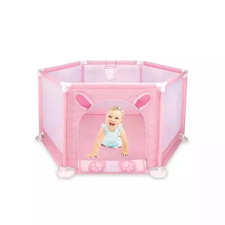 Tarc de joaca pentru bebelusi, 125x55 cm, Roz [2]