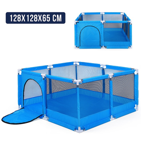 Tarc de joaca pentru copii, 128 x 128 x 65 cm, albastru [2]