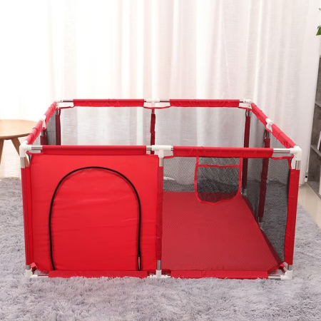 Tarc de joaca pentru copii, 128 x 128 x 65 cm, rosu [2]