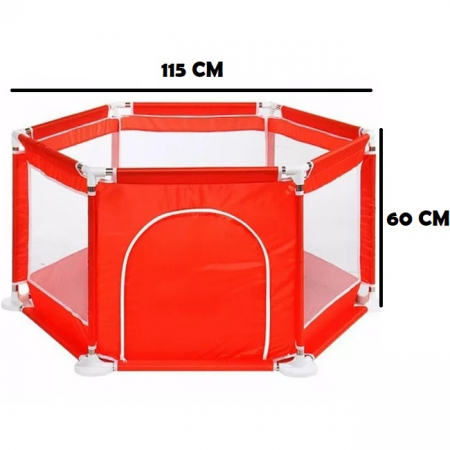 Tarc pentru Bebe cu 30 de bile multicolore incluse, 115 x 60 cm, rosu [2]