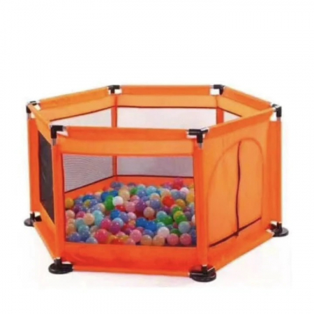Tarc pentru Bebe cu 50 de bile multicolore incluse, 128 x 113 x 65 cm, portocaliu [1]