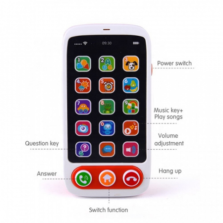 Telefon bebelusi Smartphone cu lumini si sunete, multicolor [3]