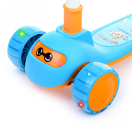 Trotineta copii pliabila Play cu roti luminoase, albastru [4]
