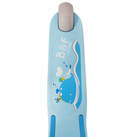 Trotineta copii reglabila cu 3 roti late, lumini LED si muzica, 3-8 ani, albastru [2]