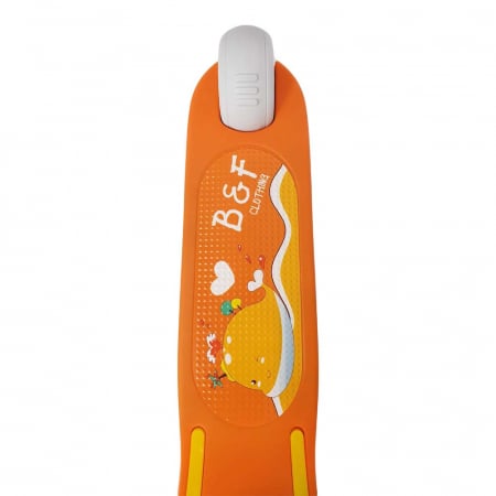 Trotineta copii reglabila cu 3 roti late, lumini LED si muzica, 3-8 ani, portocaliu [4]