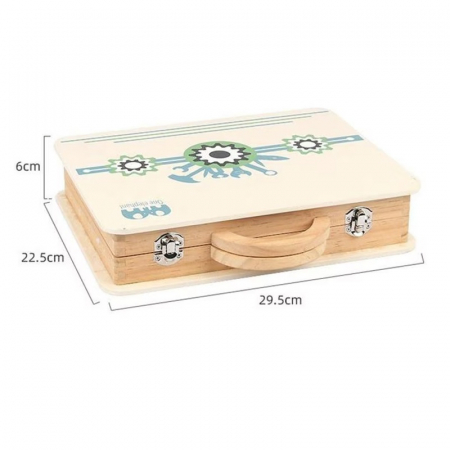 Trusa de scule din lemn Montessori, 34 piese, multicolor [7]