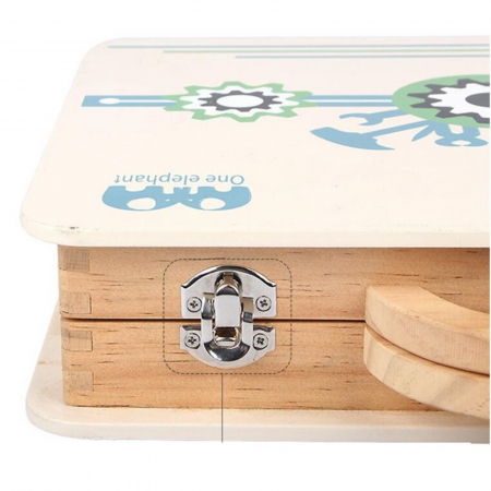 Trusa de scule din lemn Montessori, 34 piese, multicolor [3]