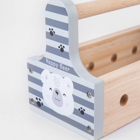 Trusa de scule din lemn Montessori Tool Kit, 21 piese, multicolor [7]