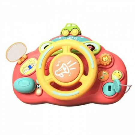 Jucarii bebe - Volan interactiv pentru bebelusi Sobebear, rosu