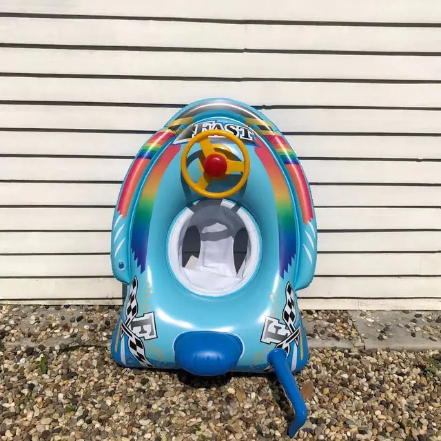 Colac gonflabil Skijet cu volan si suport pentru copii, multicolor [5]