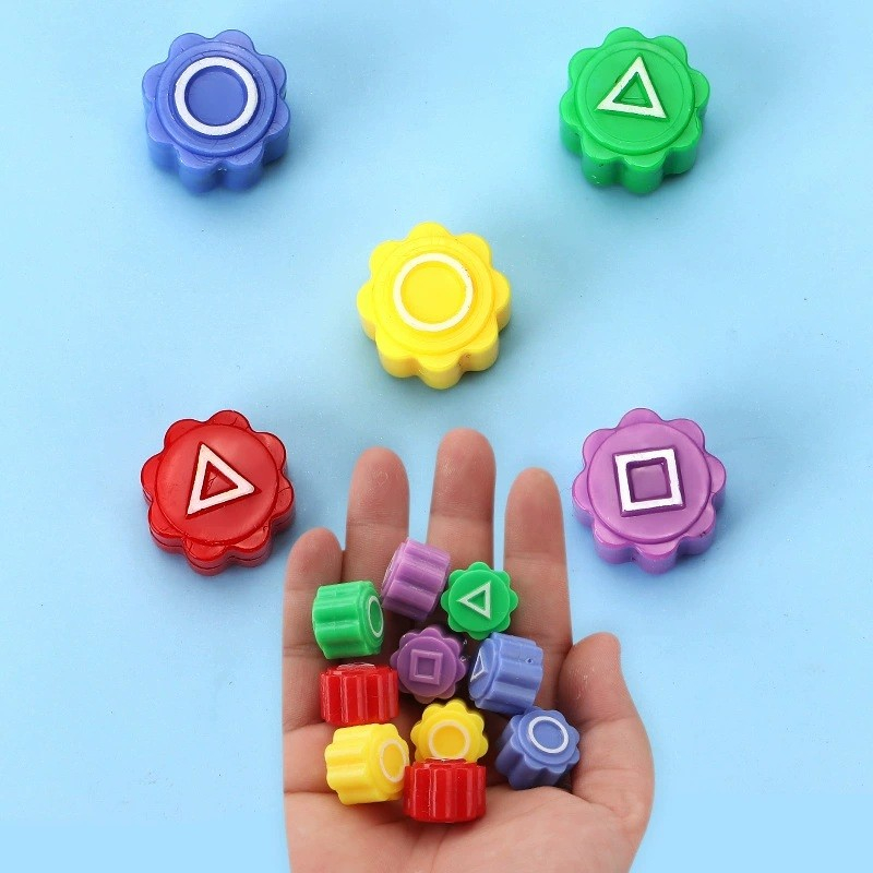 Gonggi Joc Traditional Coreean, Squid Game si Jocul Calamarului, Set 5 Piese Multicolore, Tabla Triunghiulara Maro [2]