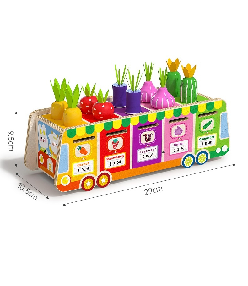 Joc de sortare si clasificare Toneta cu fructe si legume, multicolor [8]