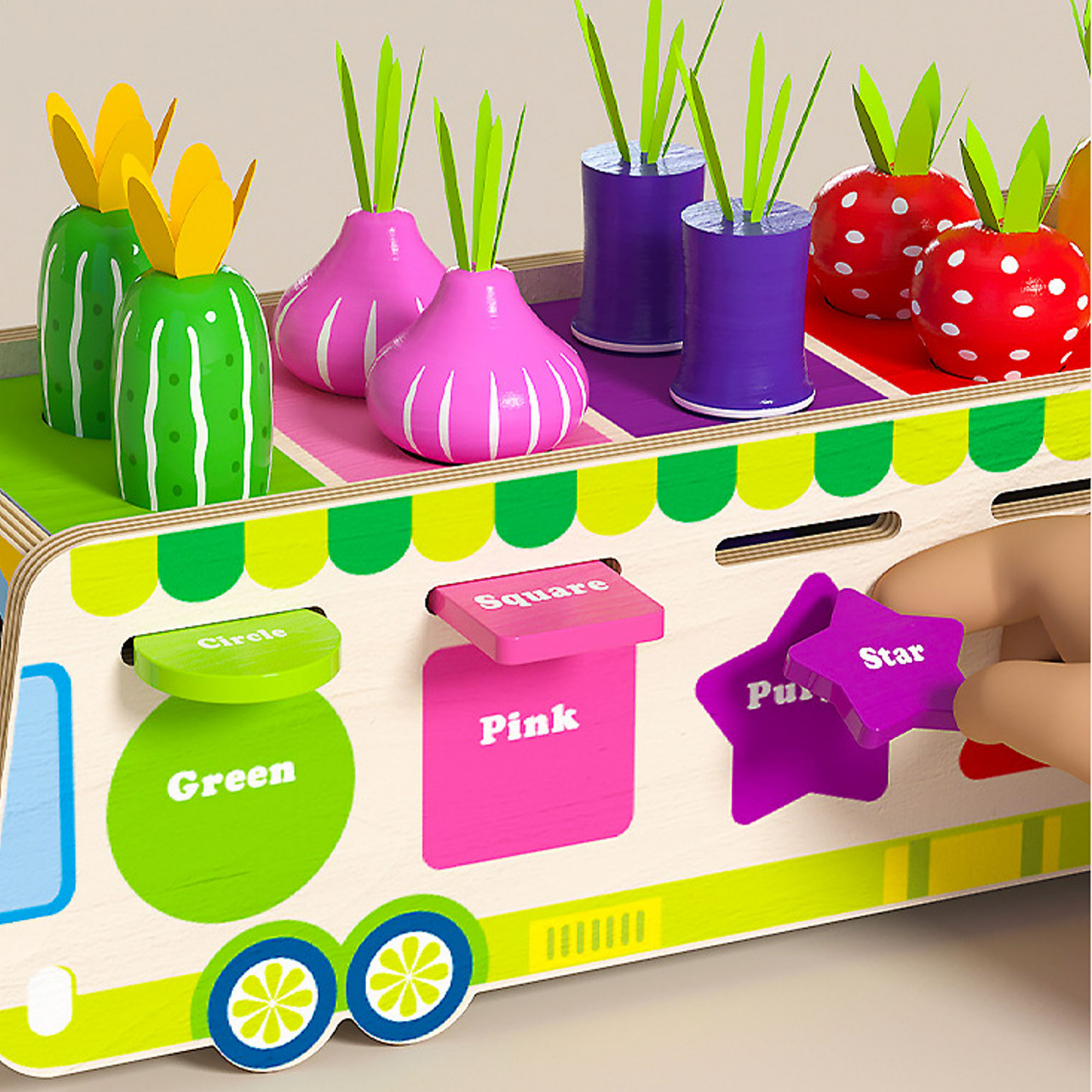 Joc de sortare si clasificare Toneta cu fructe si legume, multicolor [2]