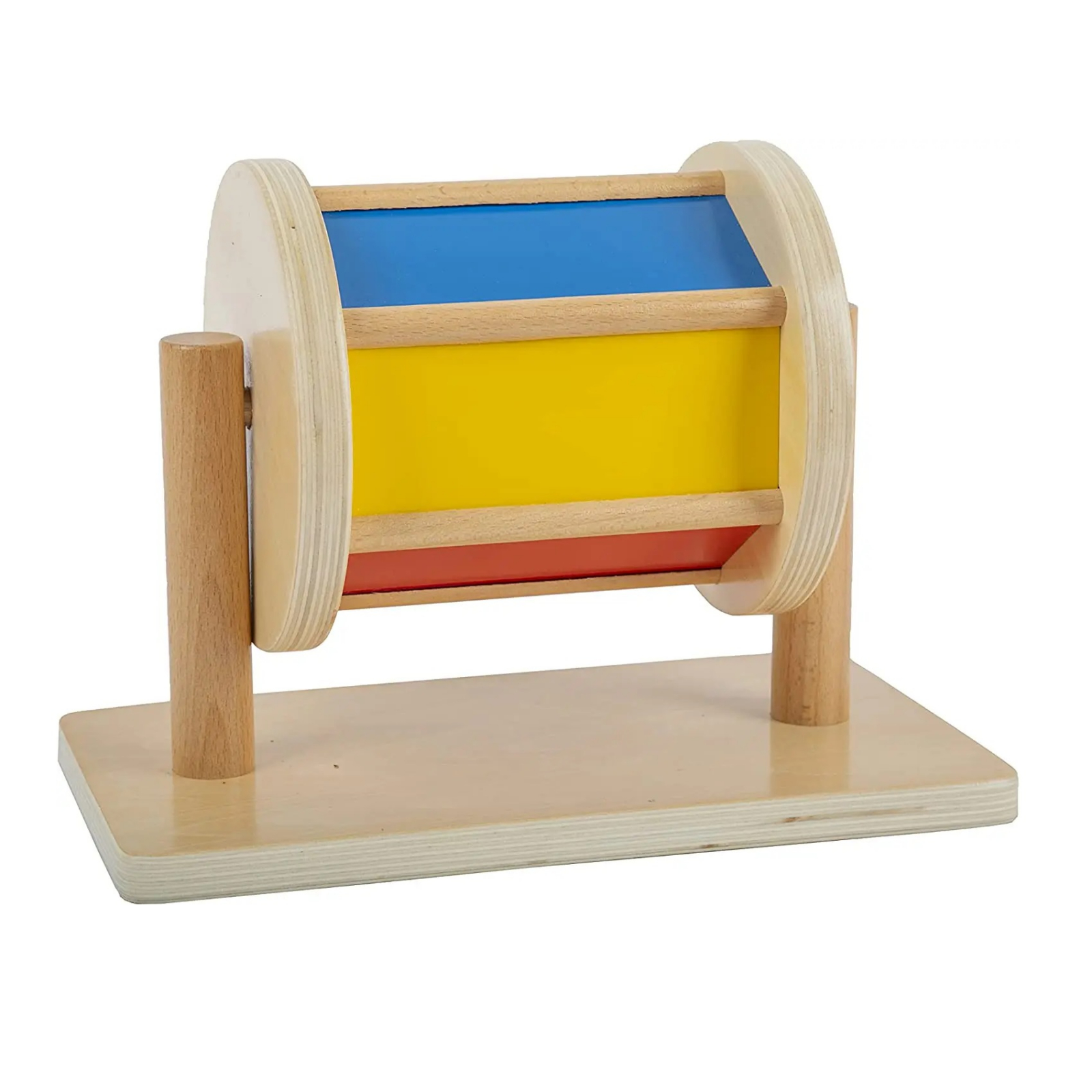 Joc educativ Montessori Tambur Curcubeu cu clopotei, multicolor [1]