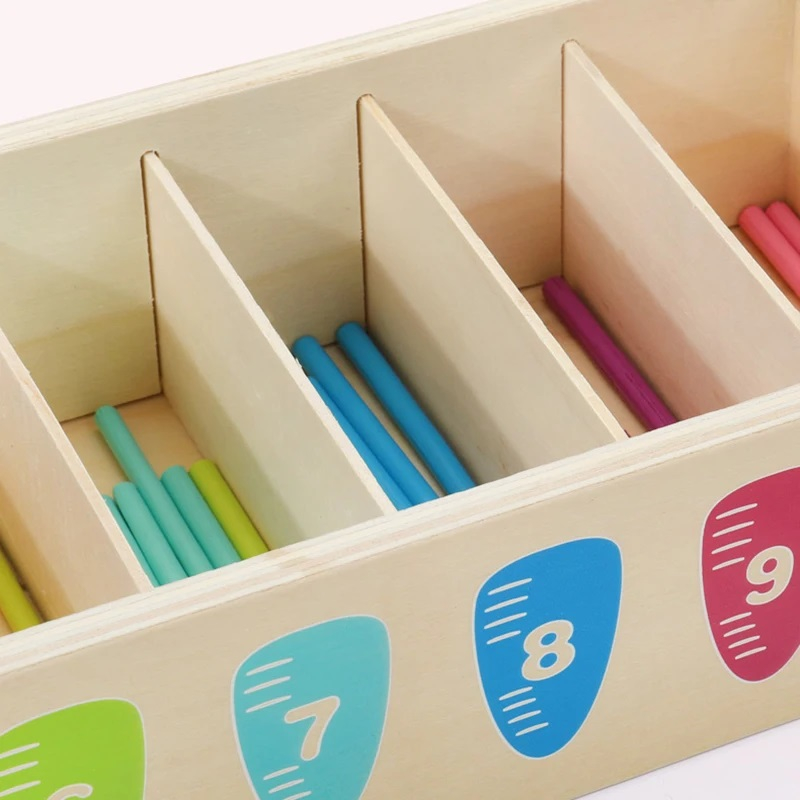Joc Educativ Sortare si Numarare, Morcovii colorati cu betisoare, multicolor [3]