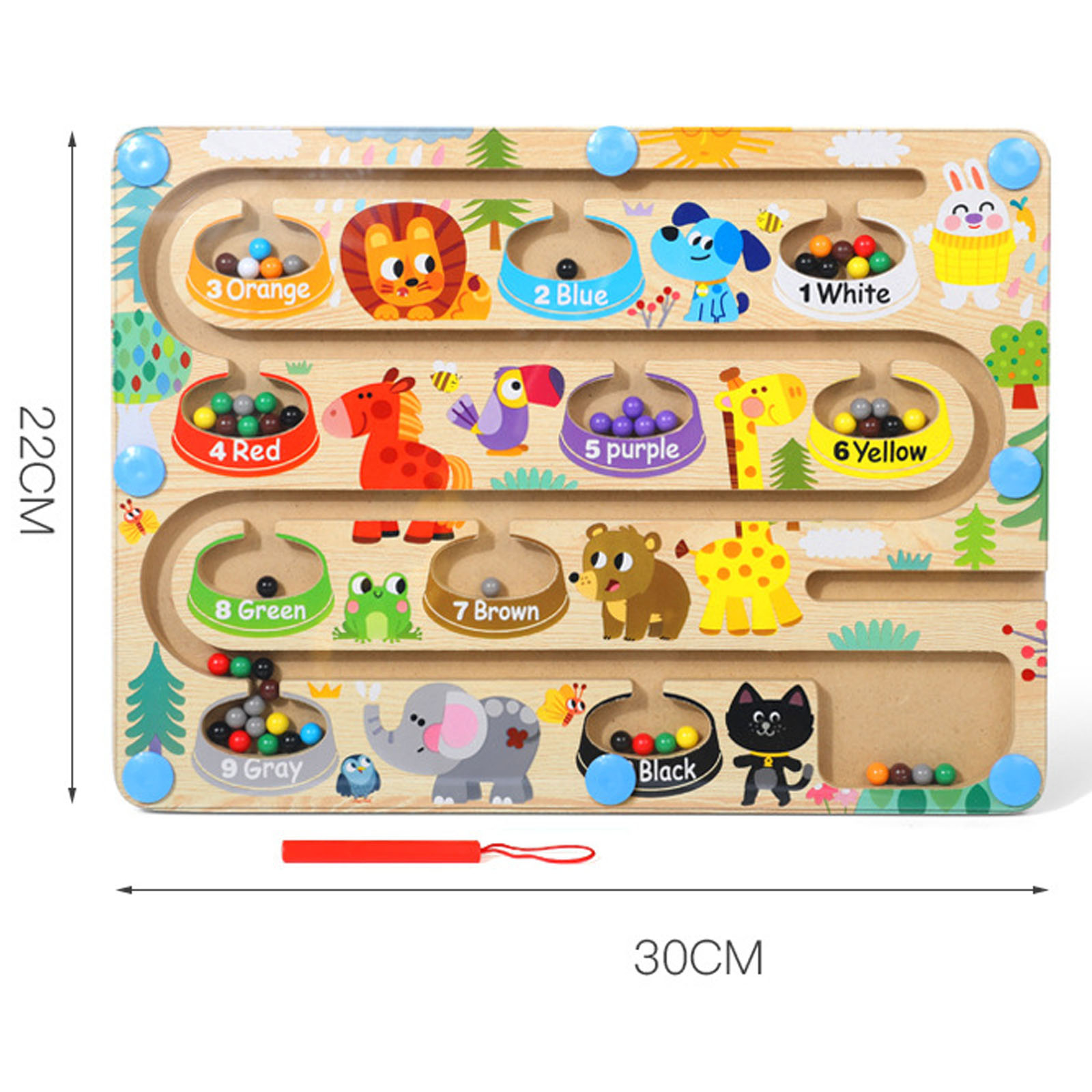 Labirint magnetic ,Sortare  si Numarare  Animale, multicolor [3]
