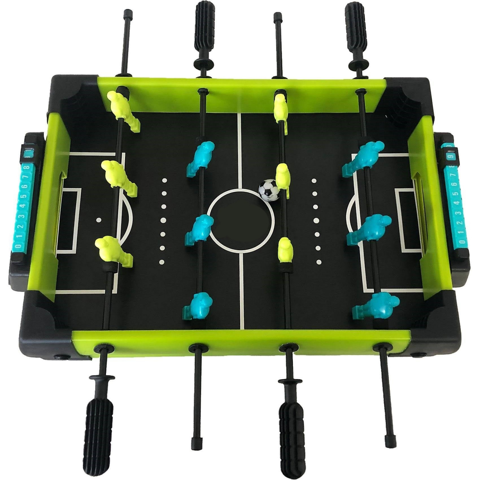 Masa de fotbal cu teren si 12 jucatori cu Tablou Scor, din Metal si ABS, 36.5 x 35.5 x 8 cm, Multicolor [2]
