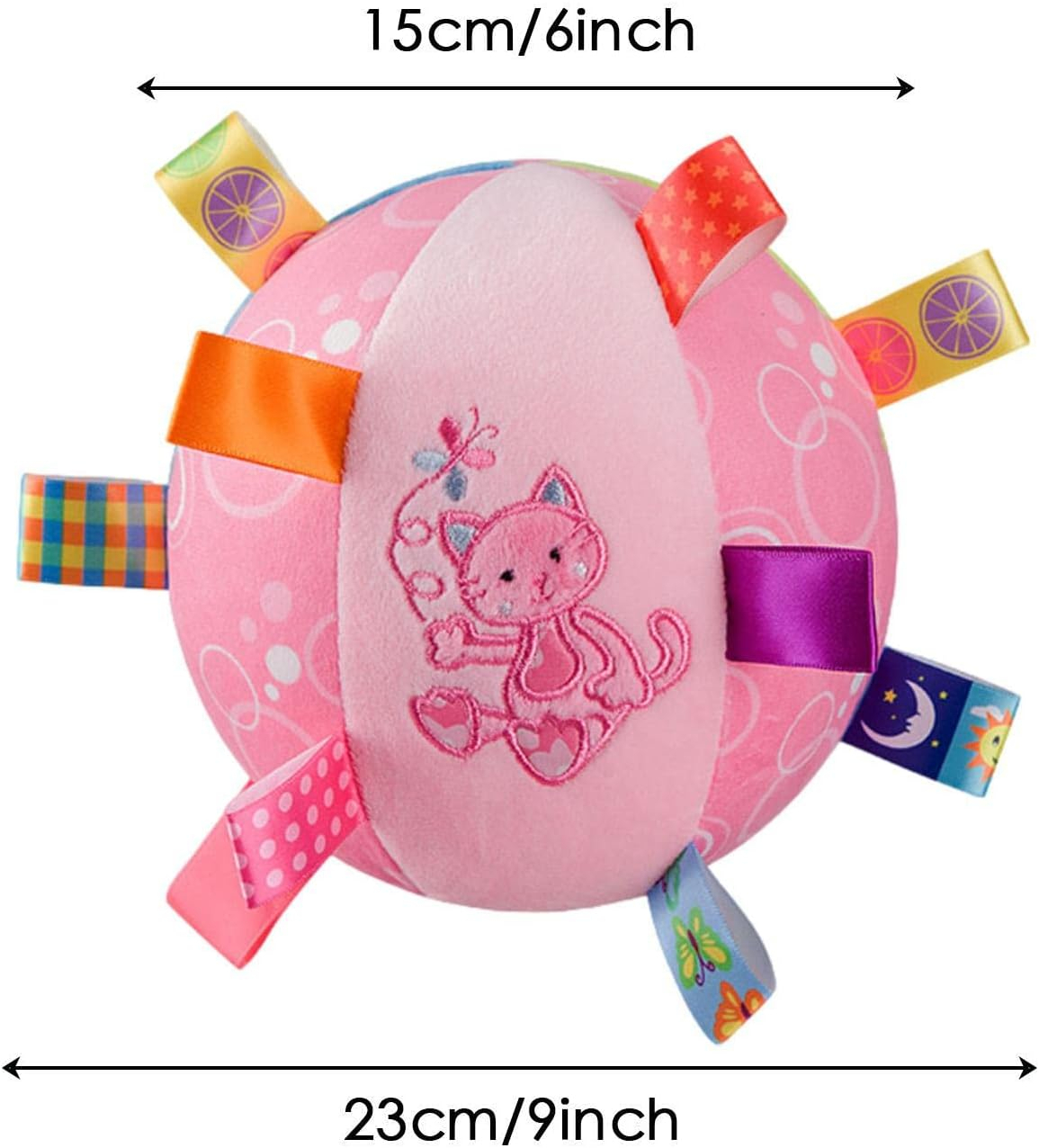 Minge senzoriala pentru bebelusi, Pisica, multicolor [3]
