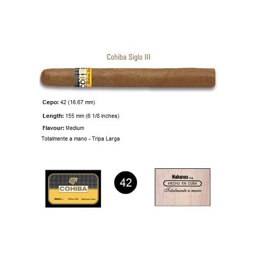 Trabucuri Cohiba Siglo III (5 Bucăți/cutie)