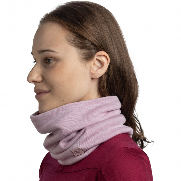 Bandana BUFF Heavy Weight merino SOLID Liliac Sand [4]
