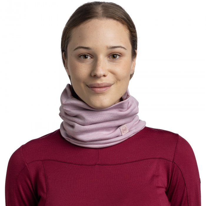 Bandana BUFF Heavy Weight merino SOLID Liliac Sand [3]