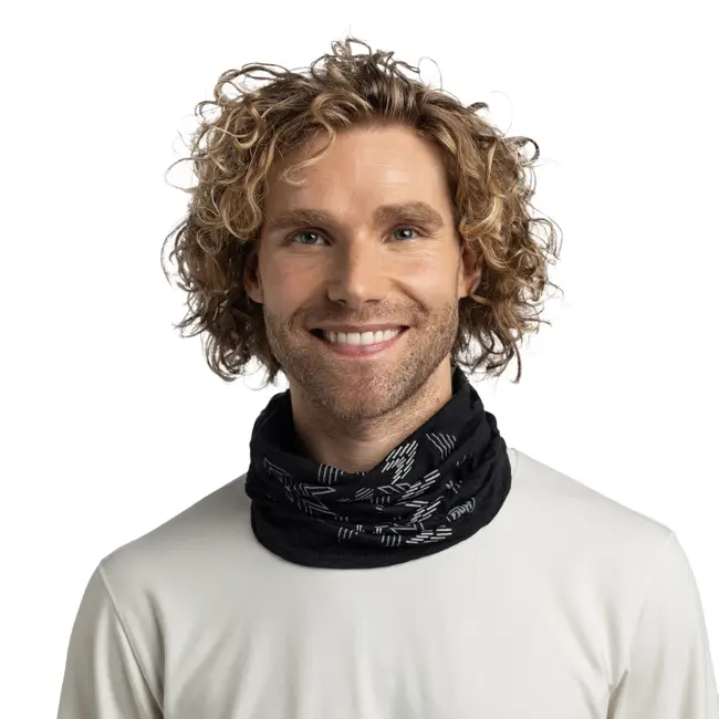 Bandana BUFF Light Weight merino wool Print Vanyr Black [4]