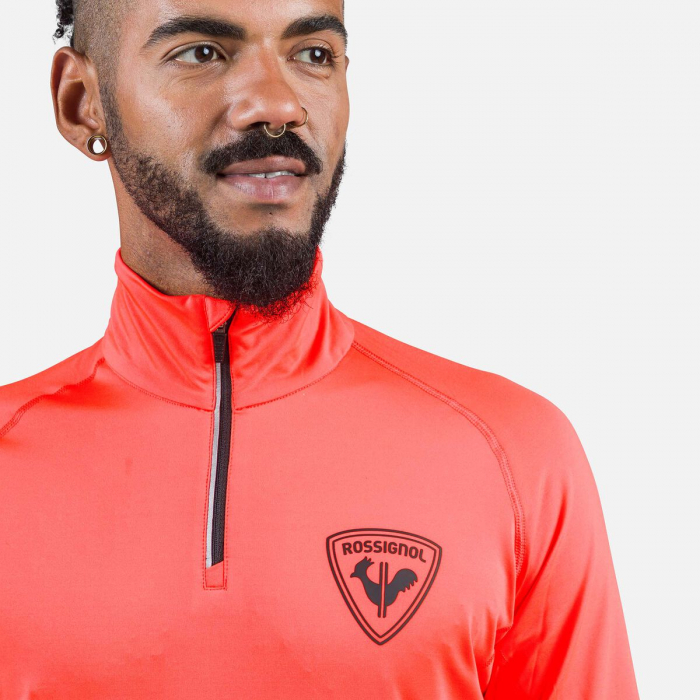 Bluza barbati Rossignol NEW HERO CLASSIQUE HZ Neon red [4]