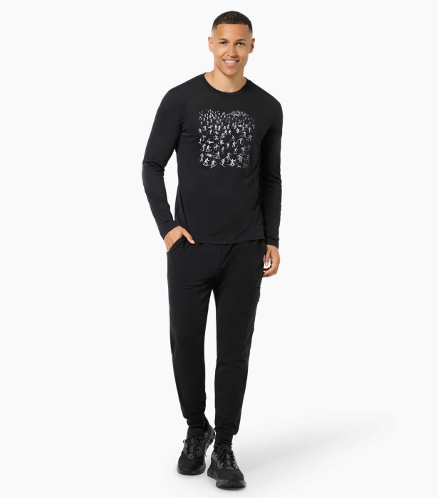 Bluza barbati SN Super.Natural M FREE SKI TICKETS Jet Black/Vapor Grey [4]