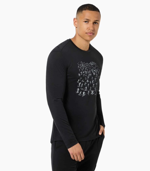 Bluza barbati SN Super.Natural M FREE SKI TICKETS Jet Black/Vapor Grey [1]