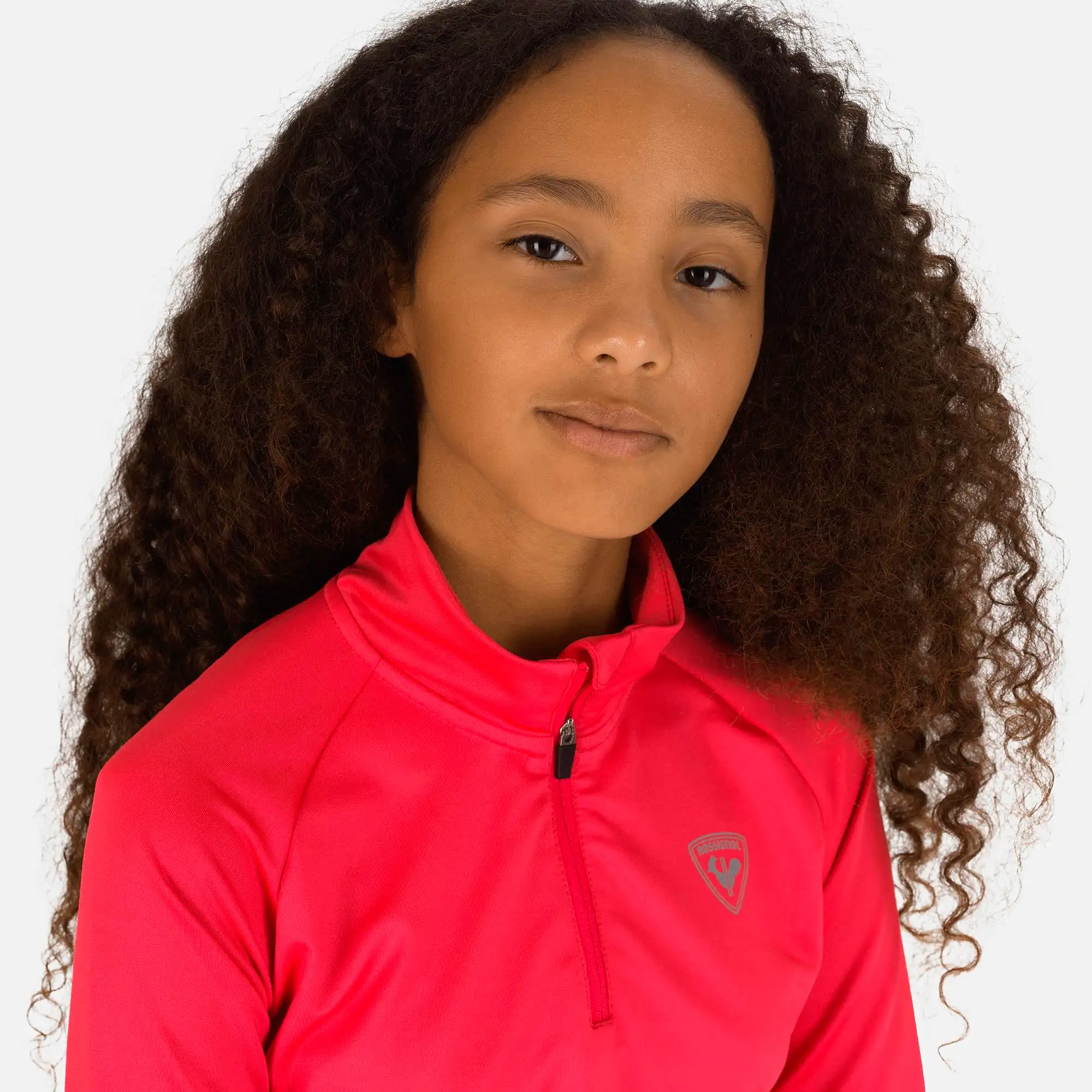 Bluza copii Rossignol GIRL 1/2 ZIP Warm stretch Pink lift [4]