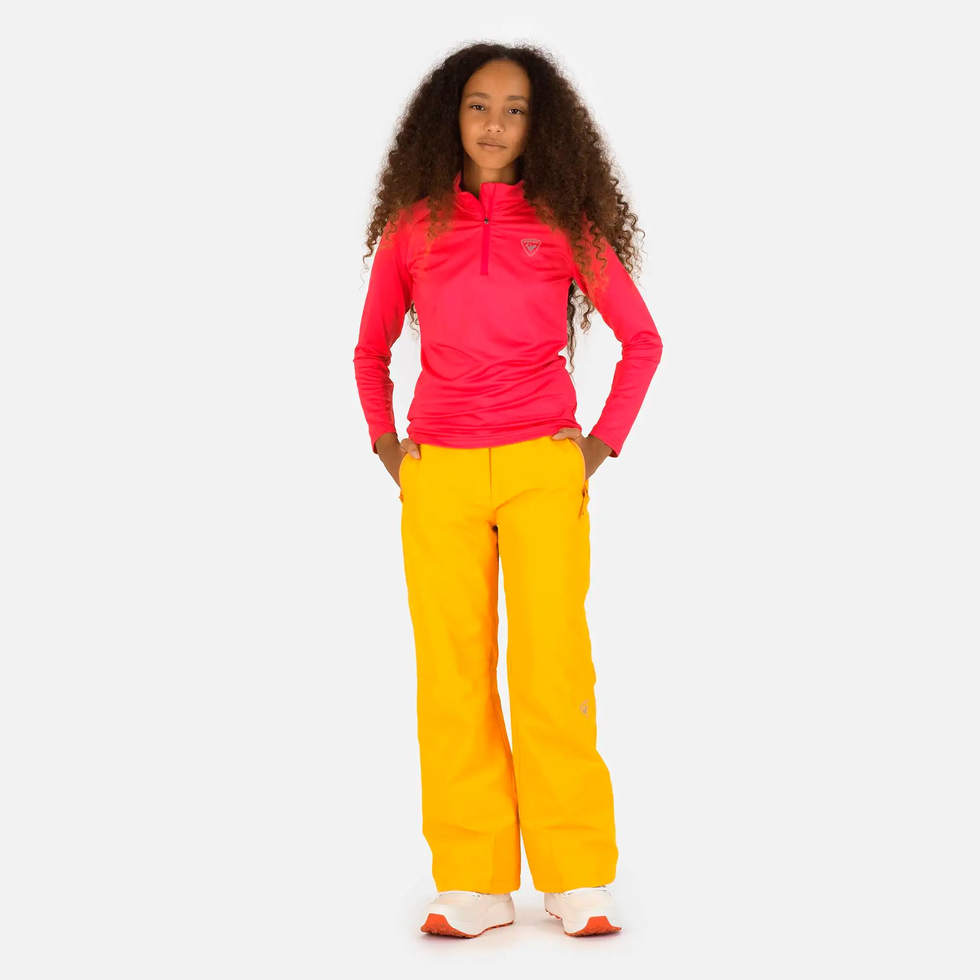Bluza copii Rossignol GIRL 1/2 ZIP Warm stretch Pink lift [5]