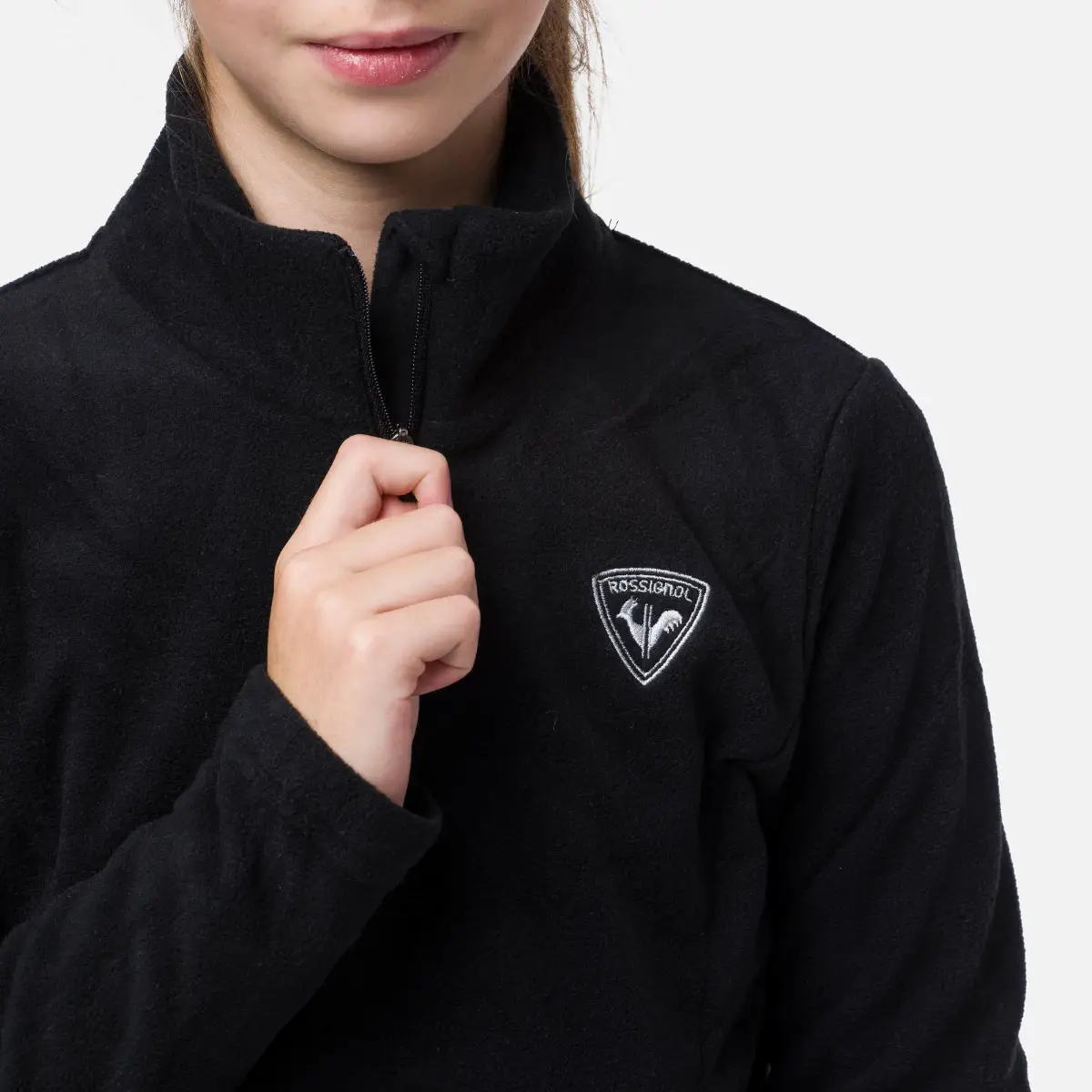 Bluza copii Rossignol GIRL 1/2 ZIP Black [7]