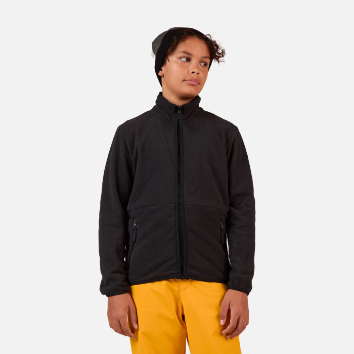 Bluza copii Rossignol JR STRAWPILE FLEECE FZ Black [1]