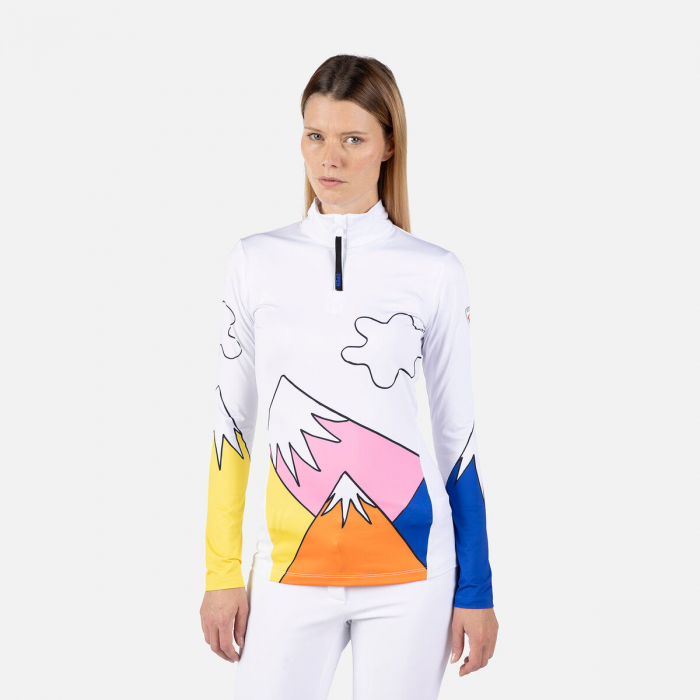 Bluza dama Rossignol JCC W BOOSTER 1/2 ZIP TOP White [1]