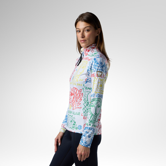 Bluza dama Rossignol JCC W quarter zip first layer Multicolor print [3]
