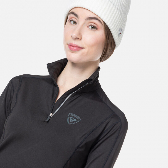 Bluza dama Rossignol W CLASSIQUE 1/2 ZIP Negru [4]