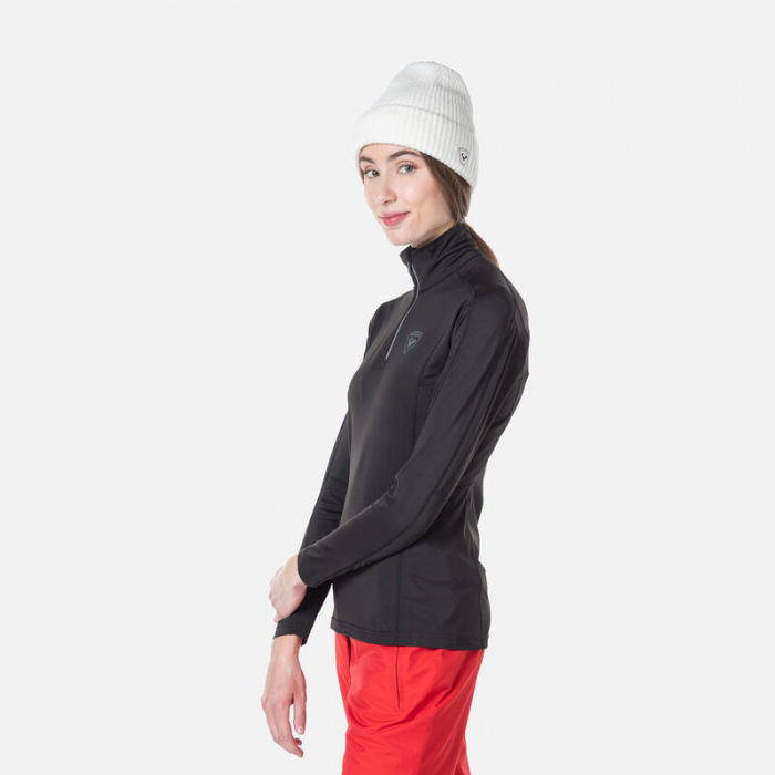 Bluza dama Rossignol W CLASSIQUE 1/2 ZIP Negru [3]