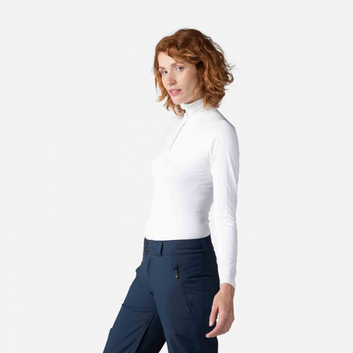 Bluza dama Rossignol W CLASSIQUE 1/2 ZIP Alb [4]