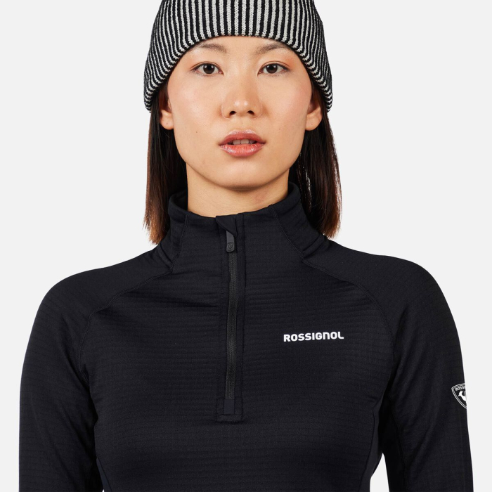 Bluza dama Rossignol W blackside mix hz fleece Black [4]