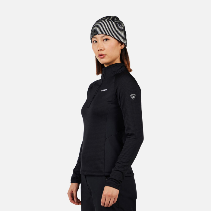 Bluza dama Rossignol W blackside mix hz fleece Black [2]