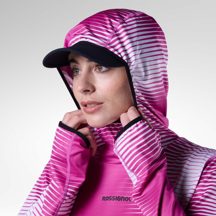 Bluza dama Rossignol WESTWEG SUN Hoodie - Electric Fuchsia Line Fogg [4]