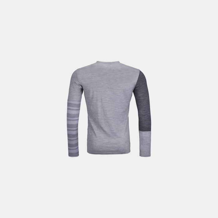 Bluza de corp barbati Ortovox - 185 Merino Rock N Wood Grey blend [2]