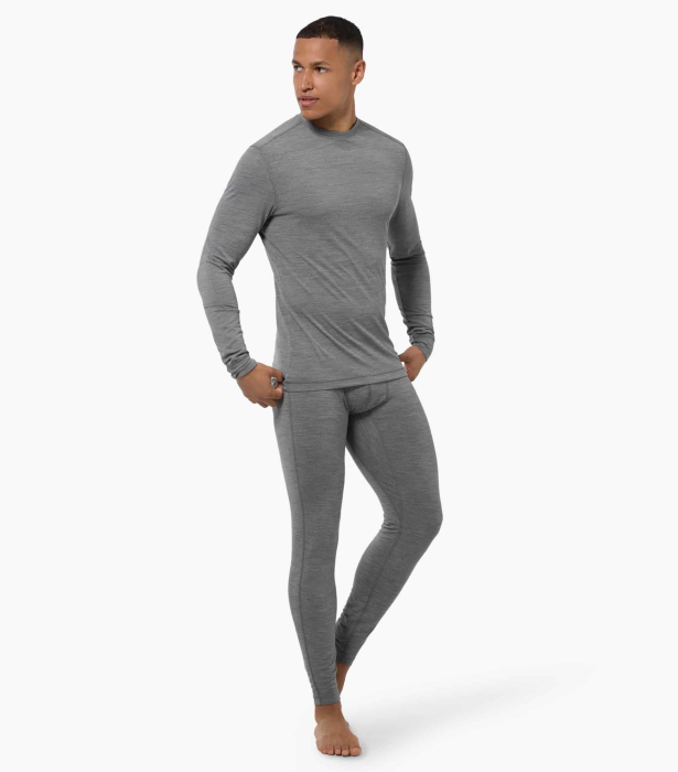 Bluza de corp barbati SN Super.Natural M TUNDRA175 LS Cashmere Grey Melange [4]