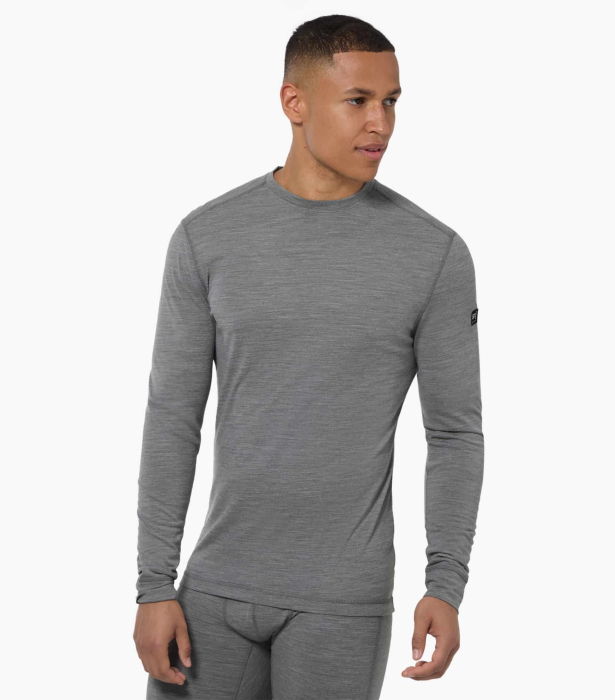 Bluza de corp barbati SN Super.Natural M TUNDRA175 LS Cashmere Grey Melange [1]