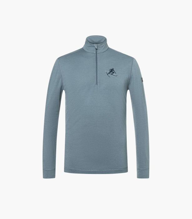 Bluza de corp barbati SN Super.Natural M TUNDRA175 LS TONI ZIP 1/4 STORMY WEATHER/BLUEB [4]