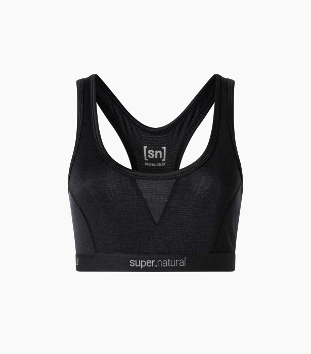 Bustiera dama SN Super.Natural W TUNDRA220 SEMPLICE BRA Jet Black [1]